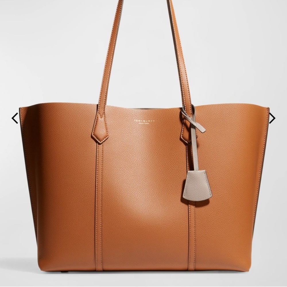 Tory Burch Perry Elegant Tan Tote Bag